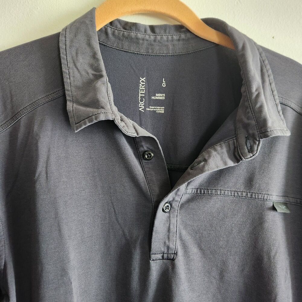 Arc'teryx Blue Polo Shirt Size L streetwear grunge summer lounge - Picture 4 of 9